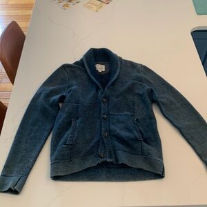 Lucky Brand medium shawl collar sweater cardigan navy